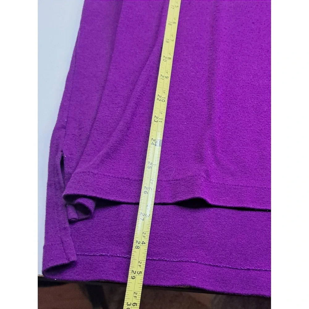 Vtg 90s Polo Ralph Lauren Knit Polo Shirt Mens L Embroidered Teal Logo Purple